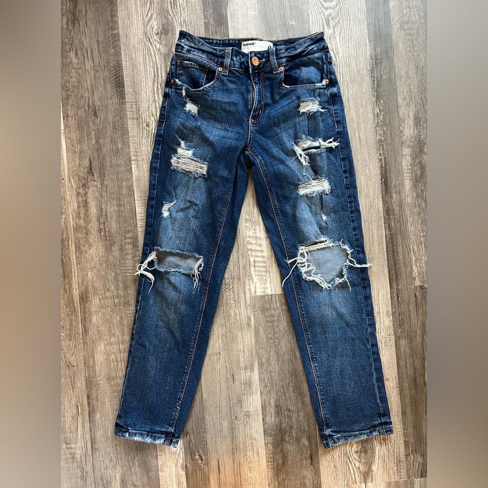Garage distressed Girlfriend Jeans Size 0